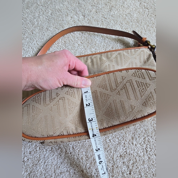 Lauren Ralph Lauren Rll Signature Monogram Handbag Purse Medium Size - Picture 5 of 16